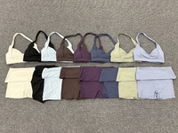 Nouvel ensemble de yoga personnalisé style halter avec taille pliable, contrôle du ventre et effet push-up, pour fitness amincissant