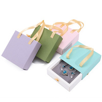 Boîte à bijoux simple personnalisée Everwin, doublure en coton, forme carrée, mini, portable, design personnalisé, ensemble de bijoux tendance