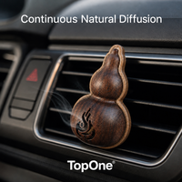 Diffuseur de voiture TopOne en bois de Hulu poli à la main, purificateur d'air premium en bois de Bubinga pour l'intérieur des voitures de luxe