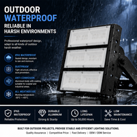 Projecteur LED modulaire pour stade 50W-250W, 170LM/W, IP66 étanche, AC 85-265V, extérieur, pour terrain de tennis, terrain de sport