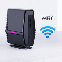 Factory Direct OEM Custom AI Mini PC AMD Ryzen 7 8845HS Gaming PC Dual 2.5G LAN Small Computer with 3.49" Smart Status Display