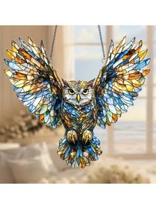 1 पीसी रंगीन ओएल कैचर-पशु थीम वाले सना हुआ ग्लास फांसी आभूषण, आदर्श उपहार महिलाओं, पुरुषों, सर्वश्रेष्ठ - Product Image 6