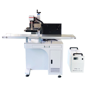 Machine de marquage laser UV 5W 110x110mm avec convoyeur et caméra CCD, positionnement dynamique visuel, marquage en vol, avec ordinateur - Product Image 3