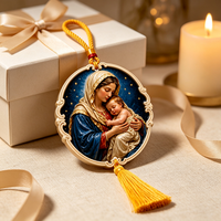 Sculpture de la Vierge Marie et de l'Enfant Jésus en résine gaufrée, décoration murale pour la maison, impression UV, cadeau religieux catholique promotionnel