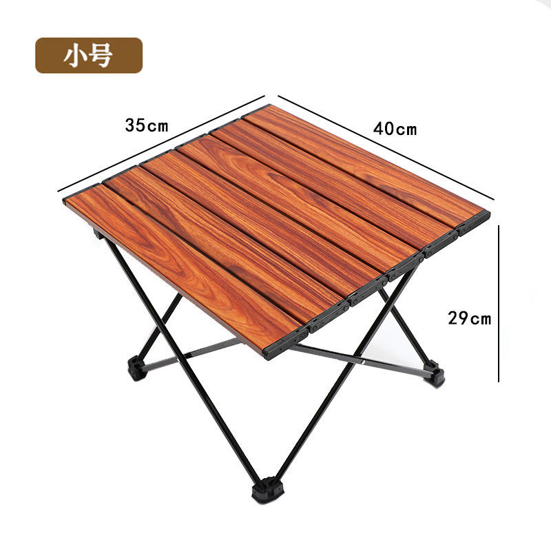 โต๊ะลายไม้รุ่นที่สามขนาดเล็กพร้อมขาตั้งสีดำ