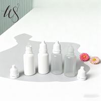 Vente en gros en usine petite bouteille de gouttes oculaires en plastique HDPE 5ml 10ml 15ml bouchon à vis de sérigraphie scellant pour l'utilisation de liquide de médecine