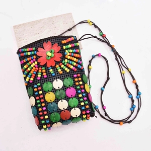 Sac à main en bois de fleurs de couleur radon coloré à la mode pour femmes Portefeuilles pour femmes, sacs bandoulière, sacs pour téléphone portable - Product Image 3