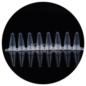 Yueside 8-<b>Tube</b> 0.1ml PCR Tubing Clear And White For Laboratory Use 125 <b>Tubes</b> Per Box - Product Image 3
