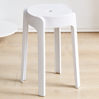 Chaise de salle à manger d'extérieur empilable confortable au design moderne, tabouret pour salon, mobilier de maison en plastique rond, couleur personnalisée