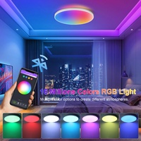 Éclairage moderne intelligent pour la maison Télécommande APP WiFi Commande vocale Plafonnier LED intelligent RVB pour le salon et la chambre à coucher