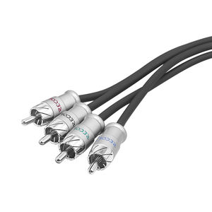 Edge XI412 <span class=keywords><strong>Echo</strong></span> Max Series Premium 99.99% Câble d'interconnexion audio RCA 12 pieds en cuivre sans oxygène à 4 canaux, avec C en laiton usiné - Product Image 3