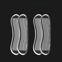 Autocollant de pied Anti-abrasion en Silicone Transparent autocollant de barre sans talon pour Massage Anti-douleur ensemble de pédicure en PU demi-taille
