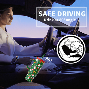 Ly giữ nhiệt Giáng Sinh 2024 mới, ly Giáng Sinh 40 oz, ly giữ nhiệt có ống hút và quai cầm, đang bán - Product Image 5