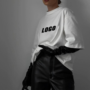 L801043 Custom OEM ODM Wholesale High Quality Summer Women's T-Shirts Top Embroidered Crew Neck Graphic Tee Women T Shirts - Product Image 1