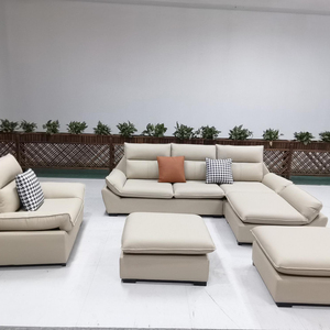 Canapé d'angle sur mesure de style italien avec méridienne et garnissage en plumes pour la maison - Product Image 5