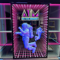 Miroir infinity mural led 3d néon coloré, vente en gros, miroir infinity tunnel, miroir infinity led