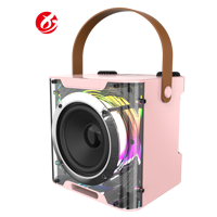 Venta al por mayor: Mini altavoz portátil KTV para exteriores con iluminación RGB, de plástico ABS, impermeable IPX2, con WiFi, envío directo desde la fuente.