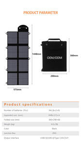 Portable <b>100W</b> Foldable <b>Solar</b> <b>Panel</b> 200W Power for Daily Household Energy Needs Charges Laptop & Phones - Product Image 5
