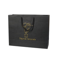 Sacs d'emballage en papier pour épicerie avec logo personnalisé en feuille d'or à chaud et poignée en corde résistante
