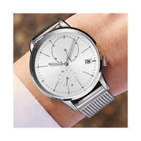 Montres mécaniques en acier pour entreprise, avec calendrier et petite seconde, de conception et fabrication usine, pour marque privée