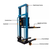 Chariot élévateur autoporteur 1200 kg, moteur 1500 W, transpalette électrique portable, batterie lithium-ion, déplaceur latéral hydraulique, largeur d'allée 94 cm