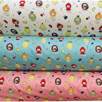Tissu sergé 100% coton pour textile Textile de maison et doublure dessins de dessins animés pour enfants tissu de satin imprimé en rouleau