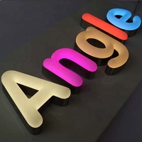 Enseigne murale de bureau extérieure étanche avec logo 3d personnalisé Signalisation intérieure avec lettre de la chaîne Led
