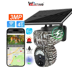 Wistino Ubox Sentier <span class=keywords><strong>de</strong></span> <span class=keywords><strong>chasse</strong></span> extérieur 3MP 4G GPS Batterie solaire Caméra infrarouge Alarme à distance IP66 Caméra <span class=keywords><strong>de</strong></span> sécurité étanche - Product Image 1