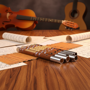 <span class=keywords><strong>Flauta</strong></span> Profesional de Bambú Amargo Refinado de Dos Secciones con Doble Orificio Abierto, en Do Mayor, con Estuche de Franela - Product Image 4