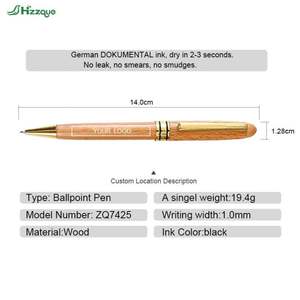 Bolígrafo de Regalo de Lujo al por Mayor con Logotipo Personalizado, Bolígrafo de Madera Tallada - Product Image 2