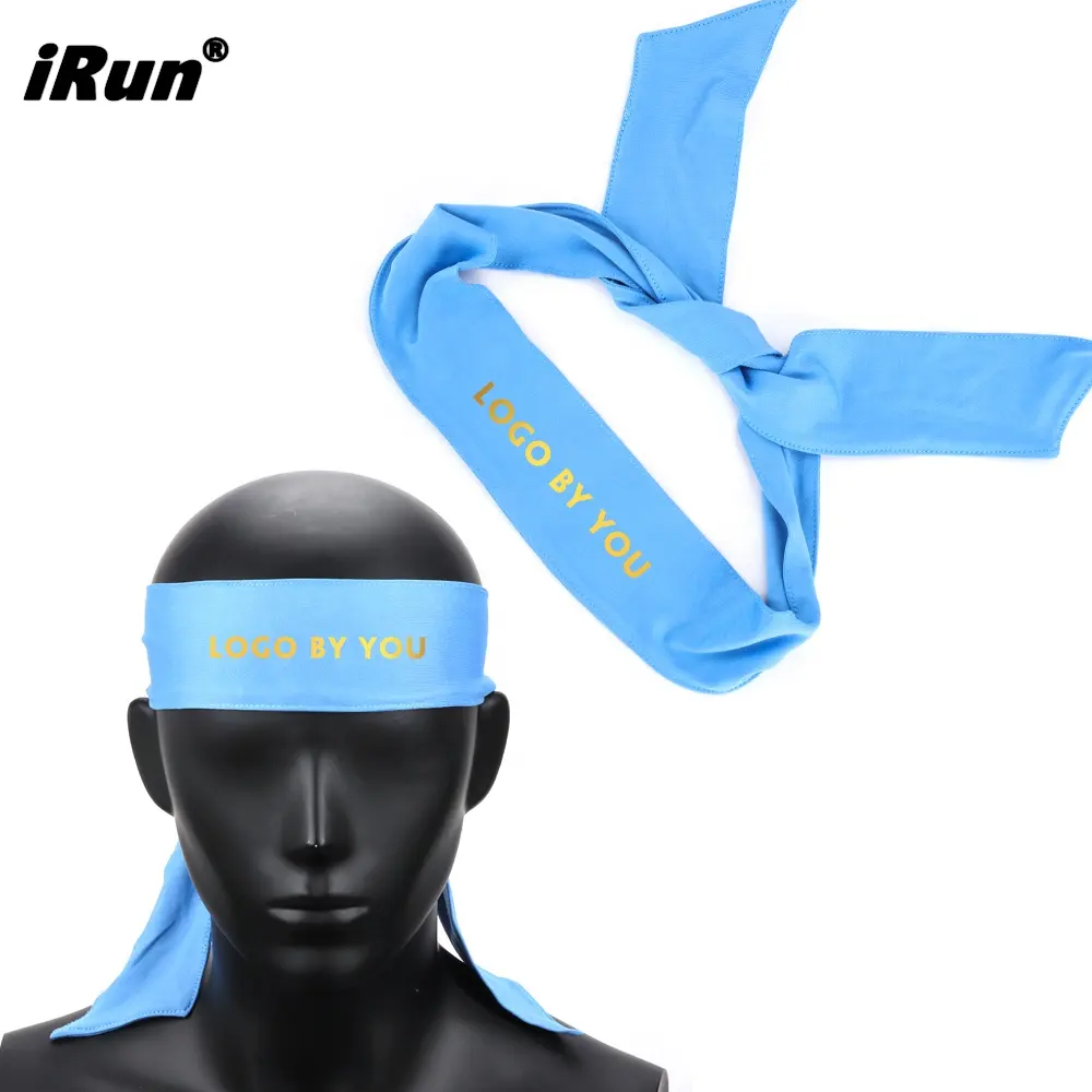 iRun Custom Outdoor Running New Athletic Tie Up Sports Headbands Ninja Sport Sweat Wicking Hair Band for Unisex