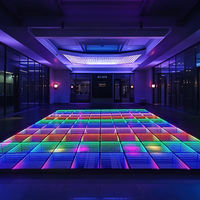 Superventas Grace Stage Lighting Abysm Mini Stage Floor Mirror 3D Led Dance Floor Led Juegos de calle Infinity Led Dance Floor