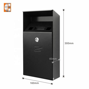 Poubelle murale minimaliste moderne pour fumeurs personnels, récipient pour mégots de cigarettes, pour l'extérieur, poubelle pour cigarettes - Product Image 2