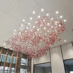 Color cristal piedra gota colgante iluminación Hotel Villa Hall Mall Gran Lujo proyecto personalizado araña - Product Image 3