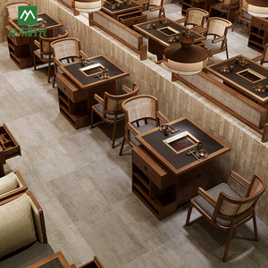 Ghế sofa, bàn ghế gỗ nguyên khối, mây đan kiểu cổ điển Đông Nam Á dùng cho quán lẩu, nướng, bền, thân thiện với môi trường, kiểu cổ - Product Image 3