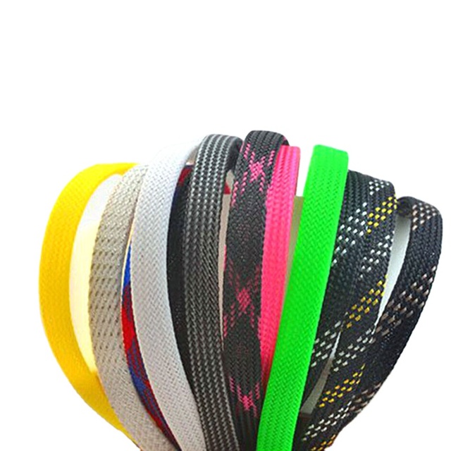 Deem Colorful Flexible Low Voltage High Insulation Expandable Braided PET Sleeve Good Quality Cable Management Wire Protector