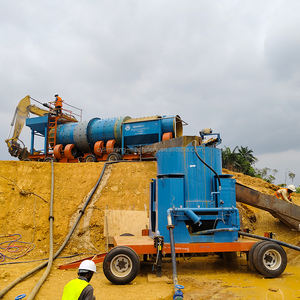 Machine <span class=keywords><strong>de</strong></span> lavage d'or alluvial à grande échelle, équipement <span class=keywords><strong>de</strong></span> lavage et <span class=keywords><strong>de</strong></span> criblage <span class=keywords><strong>de</strong></span> sable aurifère, broyeur rotatif robuste - Product Image 3