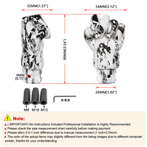 RASTP Hand Shaped Resin Gear <b>Shift</b> <b>Knob</b> SFN154 Ergonomic Fist Design For Car Interior Customization - Product Image 4
