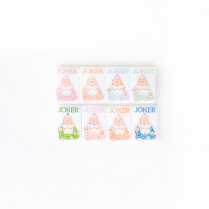 Jeu de tuiles de mahjong américain en acrylique floral pastel macaron, tuiles de mahjong gravées mignonnes à une seule couche, jeu de divertissement intérieur - Product Image 5