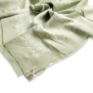 Elegante moda étnica mujer manga corta algodón Hijab bufanda Mono Cempaka serie Sage Digital para adultos transpirable nuevo - Product Image 5