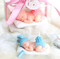 Buatan tangan mandi bayi aromaterapi tidur bayi lilin kedelai lilin beraroma lilin pesta ulang tahun baptisan kenang-kenangan
