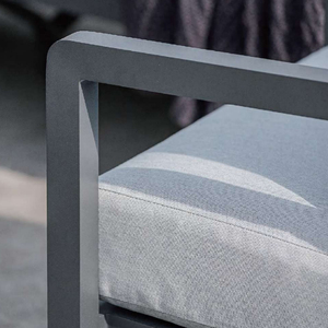 <span class=keywords><strong>Set</strong></span> di Divani Moderni per Esterni in Alluminio <span class=keywords><strong>Grigio</strong></span> Scuro con Seduta Profonda per Cortile, <span class=keywords><strong>Giardino</strong></span> e Hotel - Product Image 6