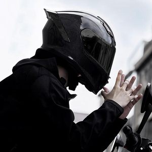 Casques de <span class=keywords><strong>moto</strong></span> intégraux en fibre avec spoiler, casque de <span class=keywords><strong>moto</strong></span> sport touring et routier - Compatibles Bluetooth, poches pour haut-parleurs - Product Image 5