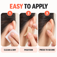 Autocollants en latex pour oreilles d'elfe, bandes adhésives en silicone pour modeler les oreilles, correcteur cosmétique pour affiner le visage, outil de maquillage invisible