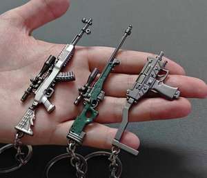 พวงกุญแจจิ๋ว งานศิลปะสมัยใหม่ เกมกินไก่ 98k โมเดลปืนโลหะผสมสังกะสี สนามรบ ของเล่นเด็กเล็ก - Product Image 4