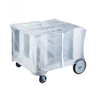 VNTKITCHEN VNT-ADCS240 Chariot de rangement mobile en plastique PP réglable manuellement, capacité de 240 assiettes, pour hôtel, restaurant, bar