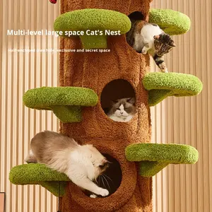 Lussuoso e Moderno <span class=keywords><strong>Albero</strong></span> <span class=keywords><strong>per</strong></span> Gatti Alto e Grande con Letto Tiragraffi, Amaca, Tappetini Rimovibili, Imballaggio in Cartone Resistente, 230 cm, Arredamento <span class=keywords><strong>per</strong></span> Gatti - Product Image 4