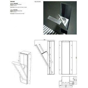 Antonio Lupi Sesamo 6 porta scopino bagno moderno in acciaio inox e vetro accessori - Product Image 2