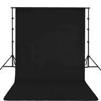 Écran noir Chromakey mousseline coton Polyester matériau couleur unie Style scène Non tissé arrière-plan photographique