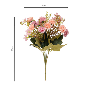 زهور الأقحوان الاصطناعية بالجملة على شكل كرة لتزيين حفلات الزفاف وغرف المعيشة، مصنوعة من الحرير بطول 30 سم، دائمة وصديقة للبيئة - Product Image 2